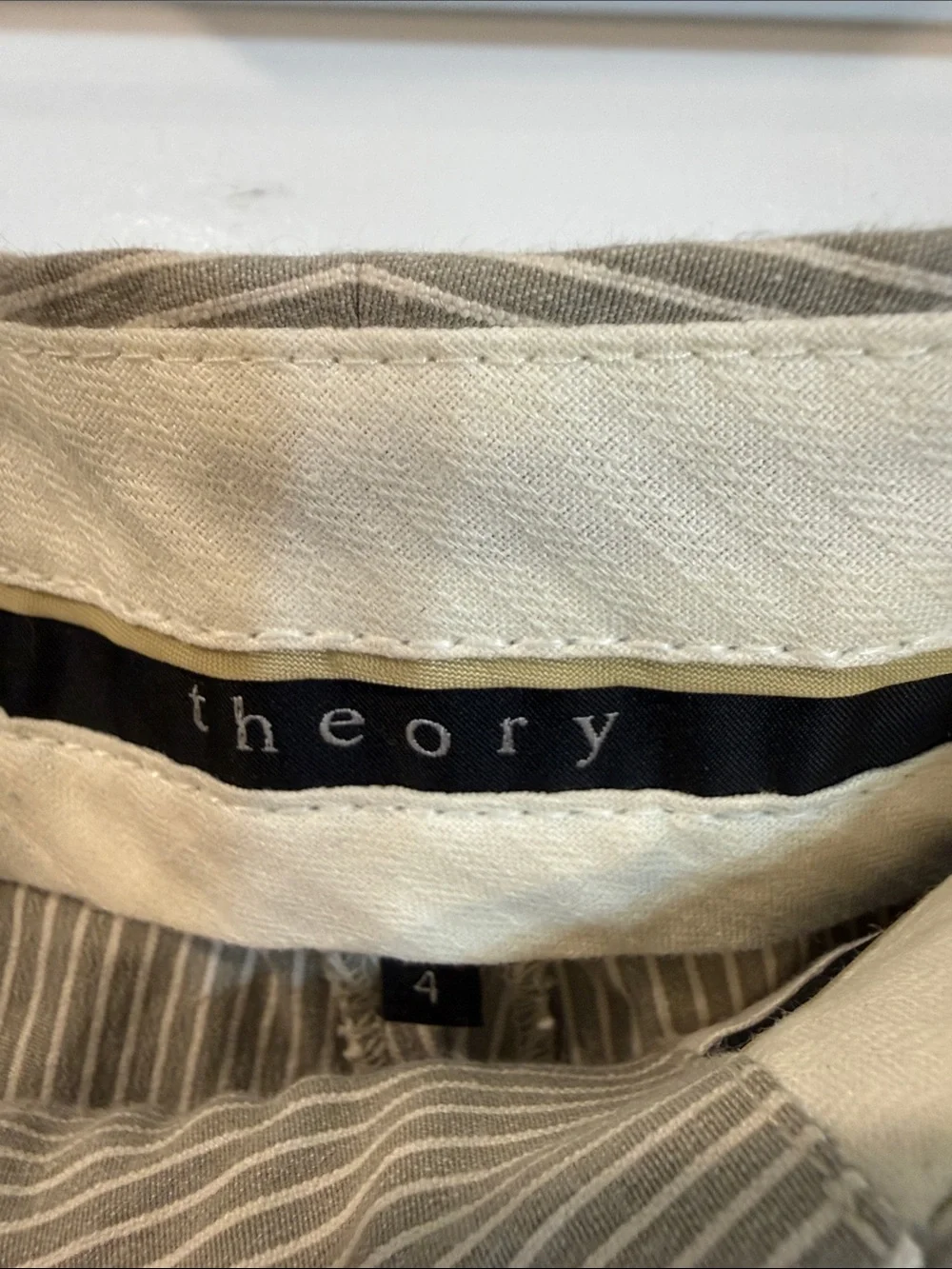 Theory Striped boot cut pants size 4 - Picture 2 of 3